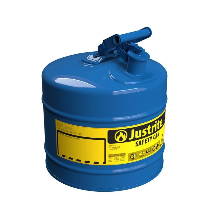 5 Gallon Steel Safety Can for Kerosene, Type I, Flame Arrester, Blue - 7150300