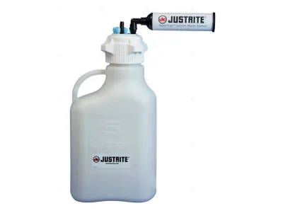 5 Liter HDPE Carboy with Filter Kit, VaporTrap™, 6 Ports 1/8" Tubing, 1 Port 1/4" or 3/8" Hose Barb, 83mm Cap