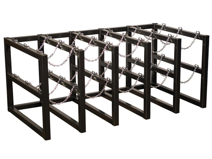 5 Wide by 3 Deep, Gas Cylinder Storage Rack, 15 Cylinder Capacity, Steel - 35178