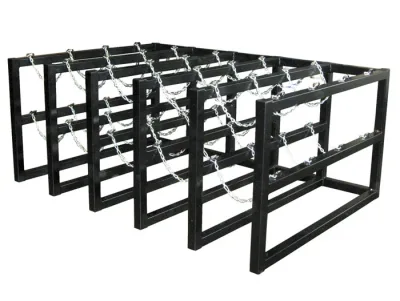 5 Wide by 4 Deep, Gas Cylinder Storage Rack, 20 Cylinder Capacity, Steel