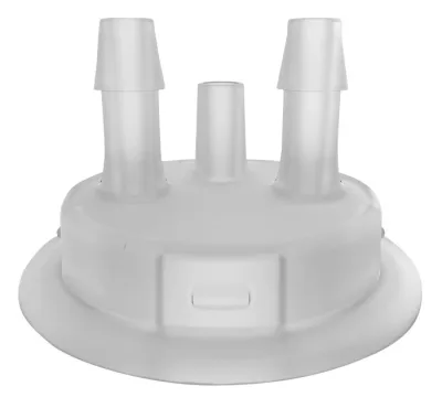 53mm Adapter for Carboy Cap, Two 1/4" Molded-in Hose Barbs and Vent