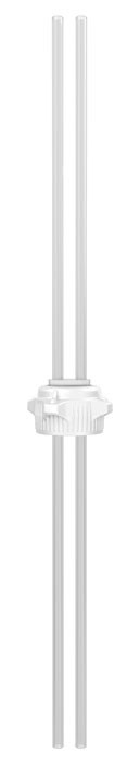 53mm Carboy Cap, Open Top, Two 1/4" OD Tubes, 12" Length - 12892