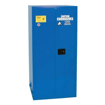 55 Gallon, 1 drum Vertical, 2 Door, 1 Shelf, Manual Close, Metal Corrosive Safety Cabinet, Blue - CRA1926X