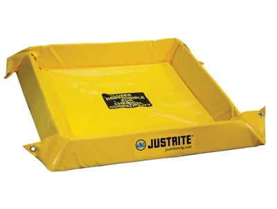 6' x 6' x 4", 90 Gallon Spill Capacity, Maintenance Spill Berm, Yellow