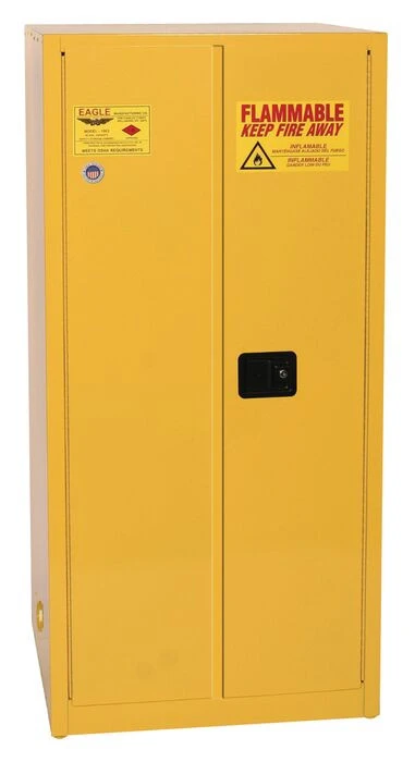 60 Gallon, 2 Shelves, 2 Door, Self Close, Flammable Liquid Cabinet, Yellow - 6010X
