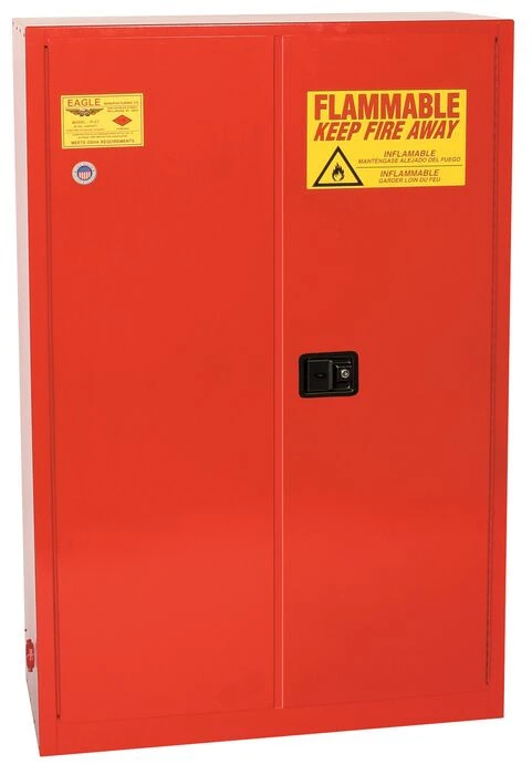 60 Gallon, 5 Shelves, 2 Doors, Manual Close, Paint Safety Cabinet, Red - PI47X