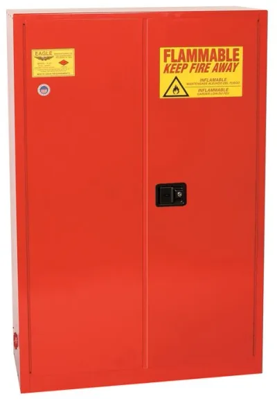 60 Gallon, 5 Shelves, 2 Doors, Manual Close, Paint Safety Cabinet, Red - PI47X