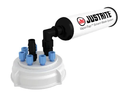 70mm VaporTrap UN/DOT Cap with Filter Kit, 6 Ports 1/8'' OD Tubing, 1 port 1/4" or 3/8" Hose Barb
