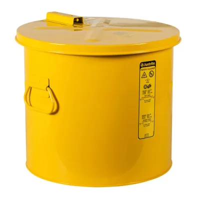 8 Gallon Dip Tank for Cleaning Parts, Manual Cover with Fusible Link, Steel, Yellow