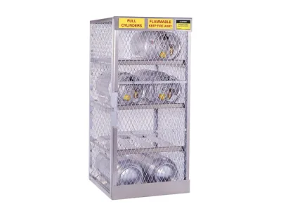 8 Horizontal 20 to 33 Lb. LPG Cylinder Capacity, Gas Cylinder Cabinet Locker, Aluminum