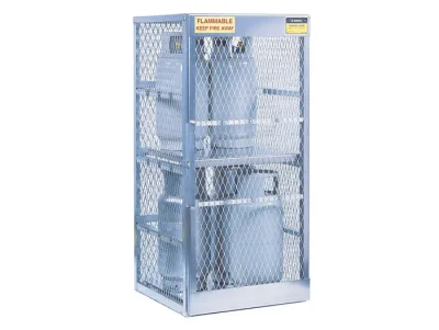 8 Vertical 20 to 30 Lb. LPG Cylinder Capacity, Gas Cylinder Cabinet Locker, Aluminum