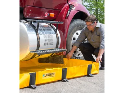 8' x 10' x 8", 398 Gallon Spill Capacity, Folding Spill Containment Berm, Rigid-Lock QuickBerm® Lite, Yellow