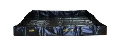 8' x 8' x 12", 477 Gallon Spill Capacity, Spill Berm with Angle Brackets, QuickBerm®, Black