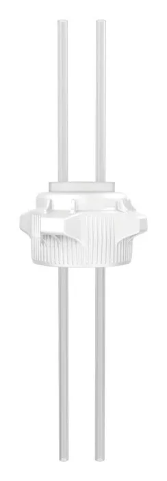 83mm Carboy Cap with Two 1/4" OD Tubes, 27" Length, Open Top