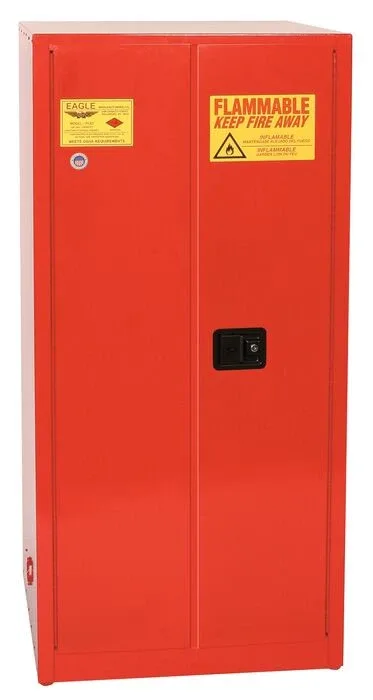 96 Gallon, 5 Shelves, 2 Doors, Manual Close, Paint Safety Cabinet, Red - PI62X