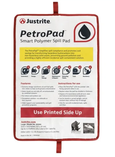Absorbent Pads PetroPad™ with Smart Polymers, Large