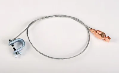 Antistatic Wire for Bonding/Grounding, with "C" Clamp 5/8 inch and Alligator Clip 5/8 inch, 3 feet.