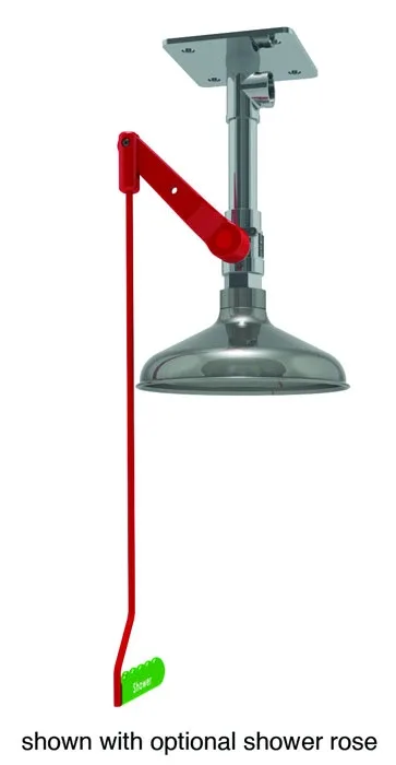 Ceiling Mount, Hughes Drench Shower, Galvanized Pipe - 23GV