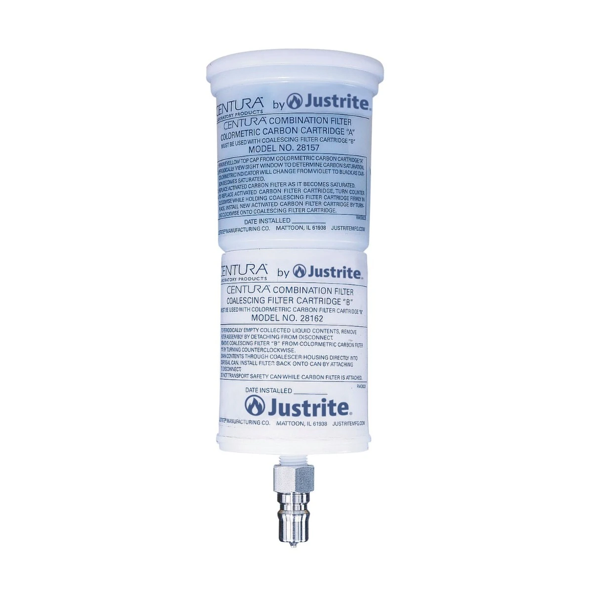 Coalescing/Carbon Filter with Disconnect, for HPLC Disposal Cans with Stainless Steel Disconnect - 28162