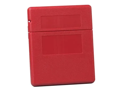 Document Storage Box for SDS, Medium-sized, Lockable Flip-top, Single Pack, Plastic, Red - S23303