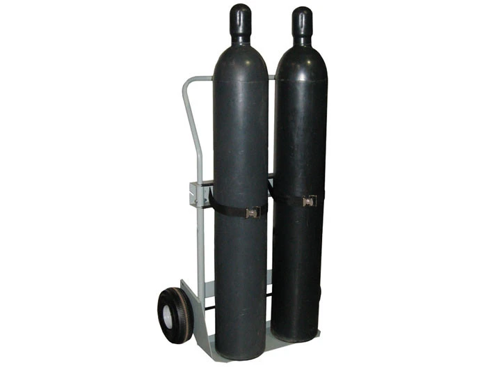 Double Cylinder Hand Truck, 10.5" Pneumatic Wheels - 35028
