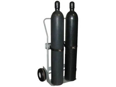 Double Cylinder Hand Truck, 10.5" Pneumatic Wheels
