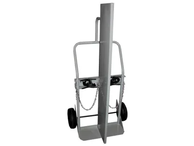 Double Cylinder Hand Truck with Firewall, 10.5" Pneumatic Wheels