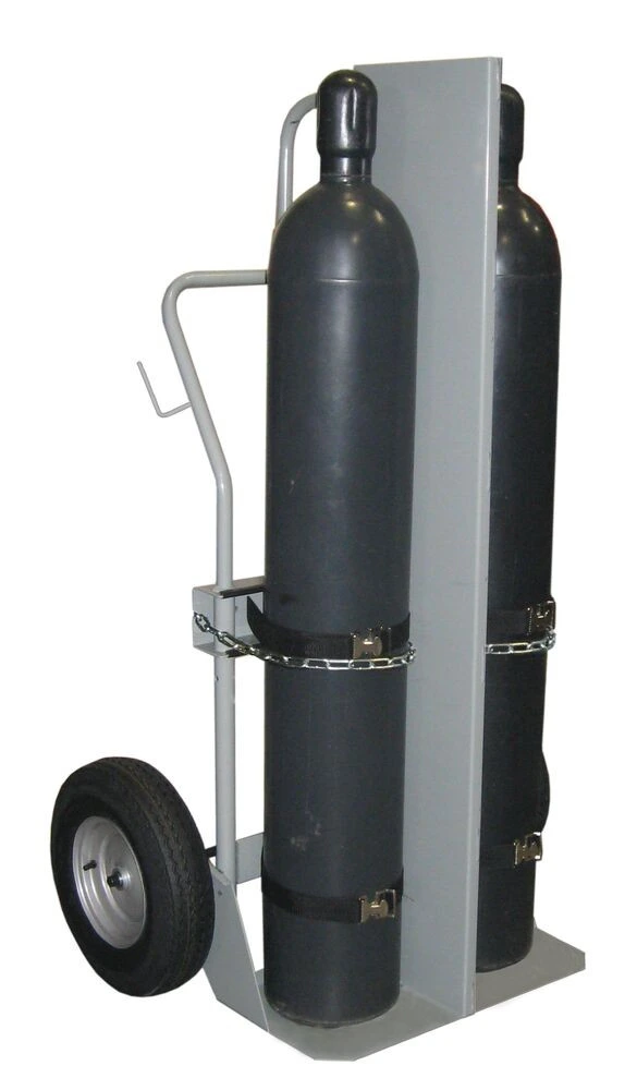 Double Cylinder Hand Truck with Firewall, 16" Pneumatic Wheels - 35040