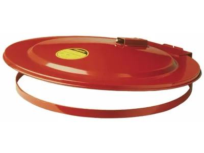 drum Cover with Fusible Link for 30 Gallon drum, Self-Close, Steel, Red