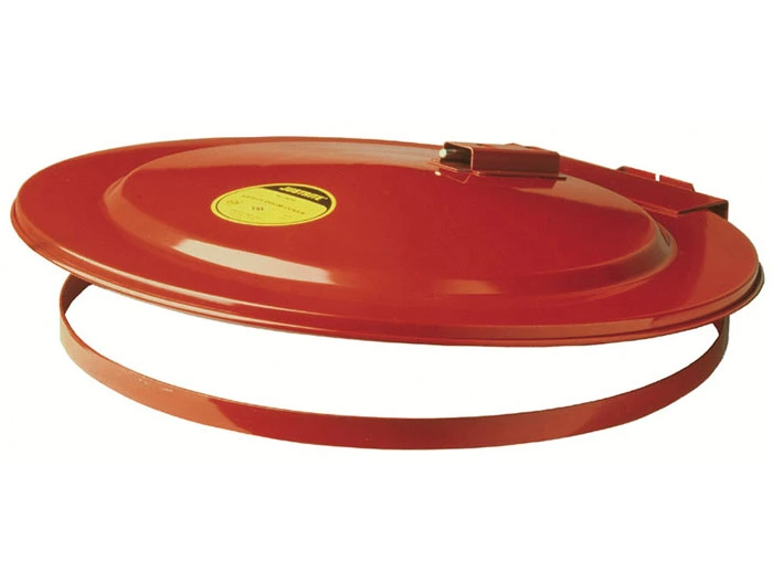 drum Cover with Fusible Link for 55 Gallon drum, Self-Close, Steel, Red - 26750