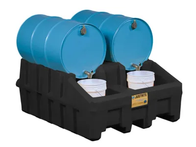 drum Management System Base Module, Dispensing Well, Forklift Channels, EcoPolyBlend™, Black