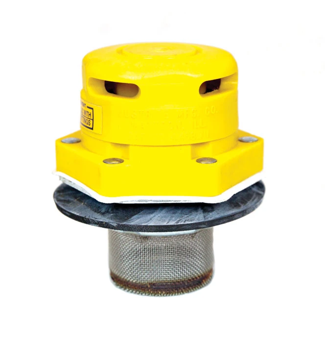 drum Vent for Petroleum Based Applications, Polyethylene, Vertical, Flame Arrester, 2" Bung - 08005