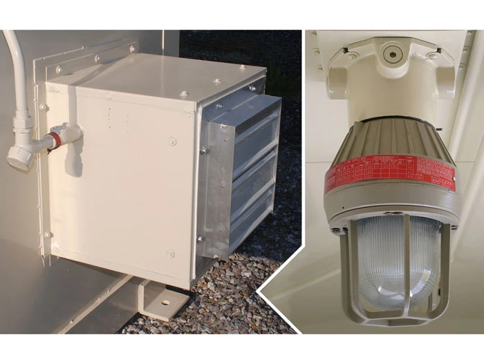 Electrical Package, Explosion Proof Interior Light and Fan for Outdoor Safety Lockers - 915501