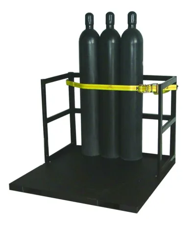 End Loaded Gas Cylinder Pallet, 21 Cylinder Capacity, Steel