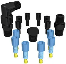 Fittings for Carboy Adapters, six 1/8" fittings and six 1/4" plugs, Package of 1 - #12851