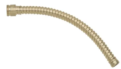 Flexible Hose Extension for drum faucet, 8" long, brass