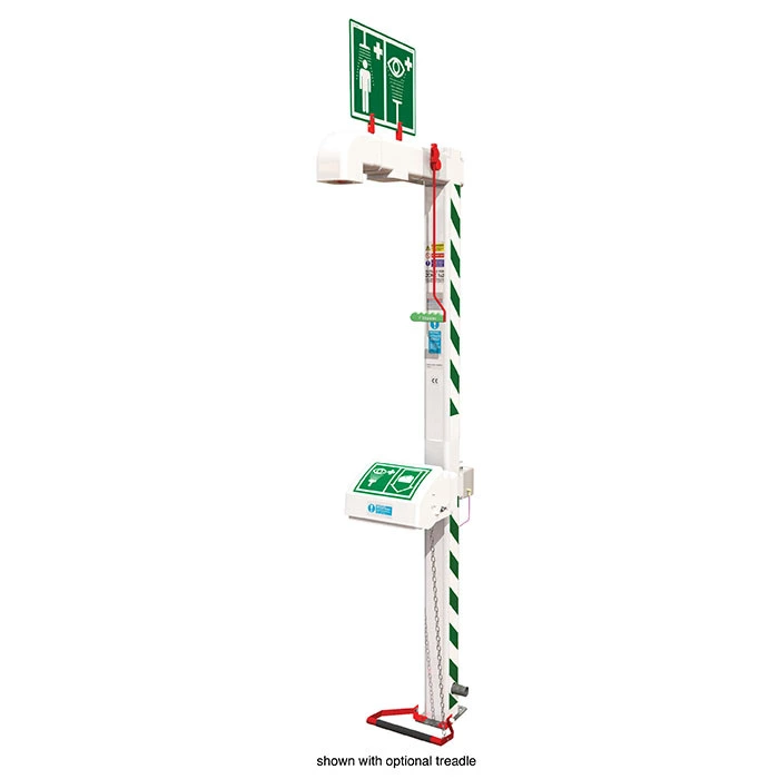 Floor Mount, Closed ABS Bowl, Freeze Protected Hughes Combination Shower, Galvanized Pipe, 240V - H5G45G-2H