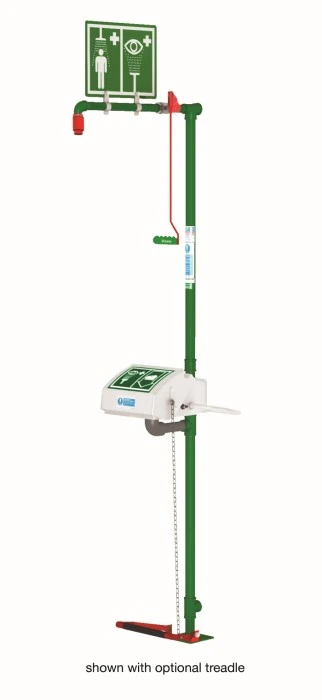 Floor Mount, Closed ABS Bowl, Hughes Combination Shower, Galvanized Pipe, Top Inlet - 18G45GT