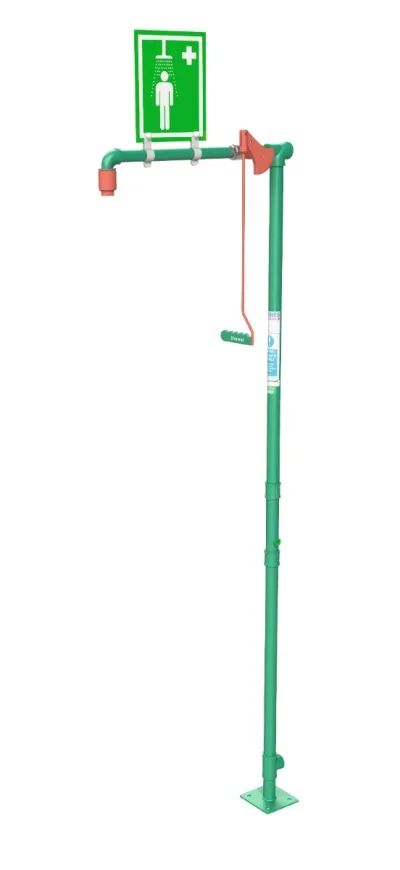 Floor Mount, Hughes Drench Shower, Galvanized Pipe - 18GGLV