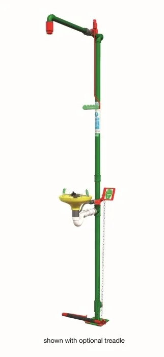 Floor Mount, Open ABS Bowl, Hughes Combination Shower, Galvanized Pipe, Top Inlet - 18G75G