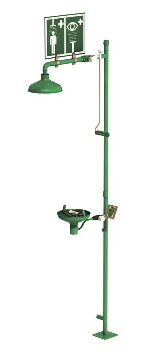 Floor Mount, Open ABS Bowl, Laboratory Hughes Combination Shower, Stainless Steel Pipe - L18GS34G