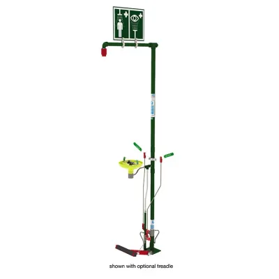 Floor Mount, Open ABS Bowl, Self-Draining Hughes Combination Shower, Galvanized Pipe - SD18G75G