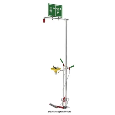Floor Mount, Open ABS Bowl, Self-Draining Hughes Combination Shower, Stainless Steel Pipe - SD18GS75G