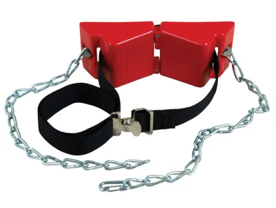 HDPE Gas Cylinder Support Bracket with Chain, One 12" Cylinder Capacity, Wall Mount