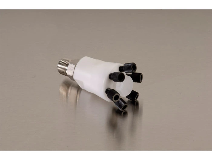 HPLC Poly Manifold with Stainless Steel Stacker Connector for Up to 12 Waste Lines - 28180