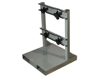 Individually Secured Gas Cylinder Pallet, 2 Cylinder Capacity, Steel