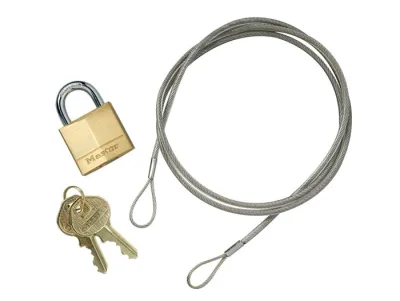 Metal Anchoring Cable Kit with Padlock, for Smokers's Ceasefire® Cigarette Butt Receptacle