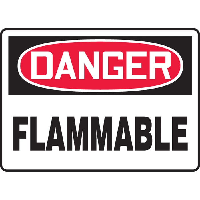 OSHA Danger Safety Sign: Flammable, 10” x 14” - MCHL231VA