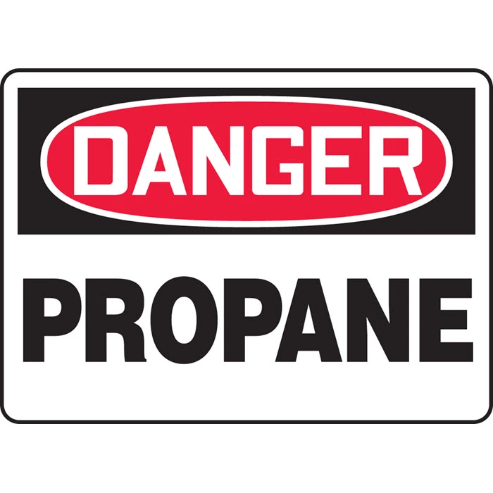 OSHA Danger Safety Sign: Propane, 10” x 14” - MCHL206VA