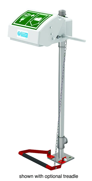 Pedestal Mount, Closed ABS Bowl, Hughes Eye/Face Wash, Galvanized Pipe - 45GP